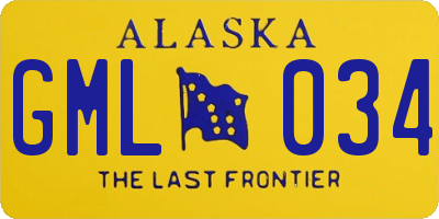 AK license plate GML034