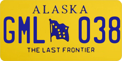 AK license plate GML038