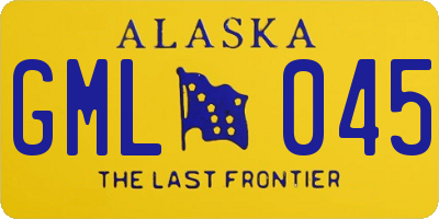 AK license plate GML045