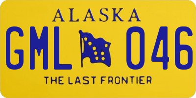 AK license plate GML046
