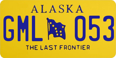 AK license plate GML053