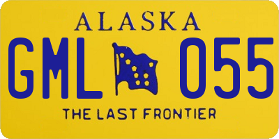 AK license plate GML055