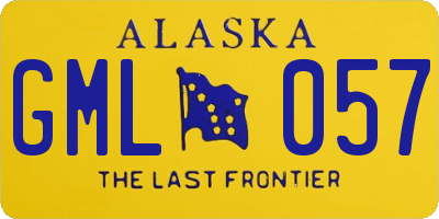 AK license plate GML057