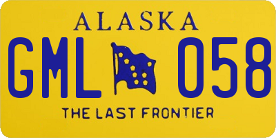 AK license plate GML058