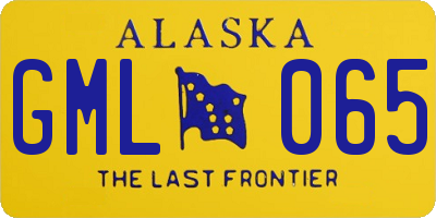 AK license plate GML065