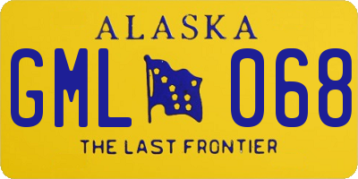 AK license plate GML068