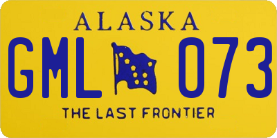 AK license plate GML073