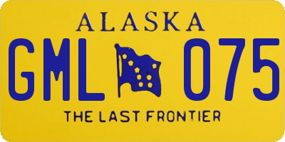 AK license plate GML075