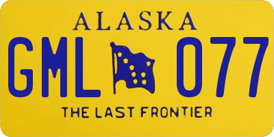 AK license plate GML077