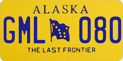 AK license plate GML080