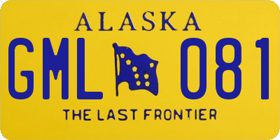 AK license plate GML081