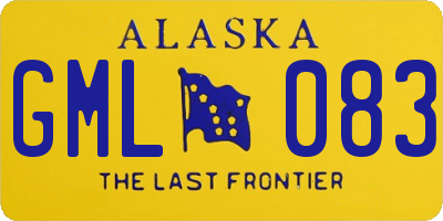 AK license plate GML083