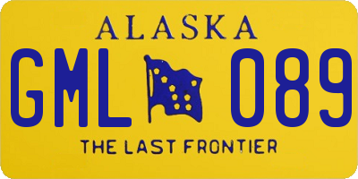 AK license plate GML089