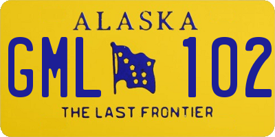 AK license plate GML102