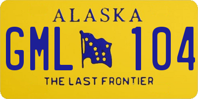 AK license plate GML104