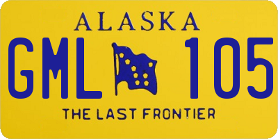 AK license plate GML105
