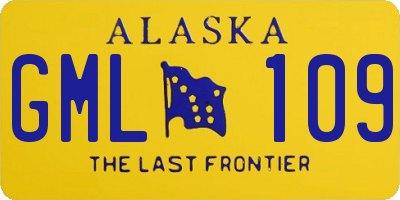 AK license plate GML109