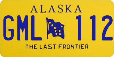 AK license plate GML112