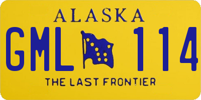 AK license plate GML114