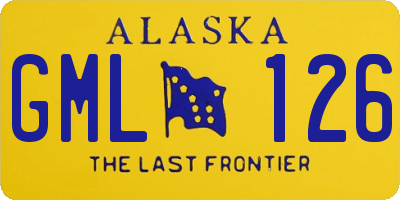 AK license plate GML126