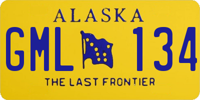 AK license plate GML134