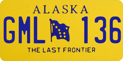 AK license plate GML136