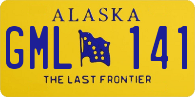 AK license plate GML141