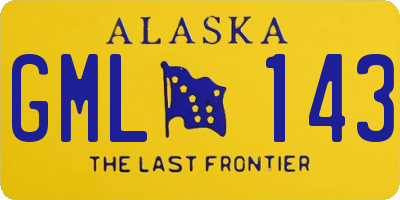 AK license plate GML143