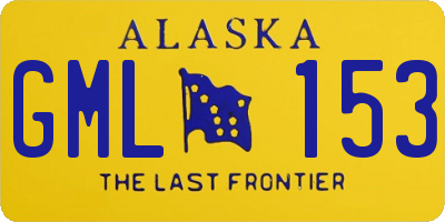 AK license plate GML153