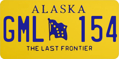 AK license plate GML154