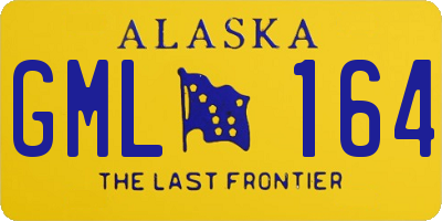 AK license plate GML164