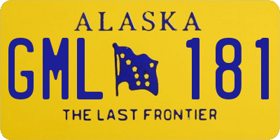 AK license plate GML181