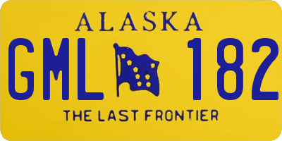 AK license plate GML182