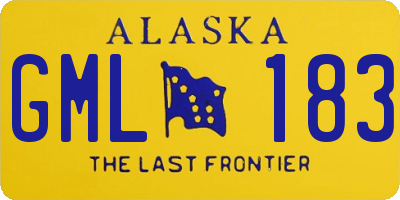 AK license plate GML183