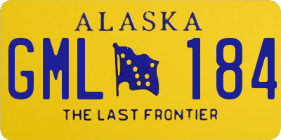 AK license plate GML184