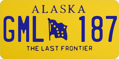 AK license plate GML187