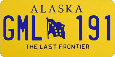 AK license plate GML191