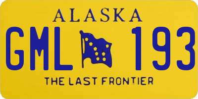 AK license plate GML193