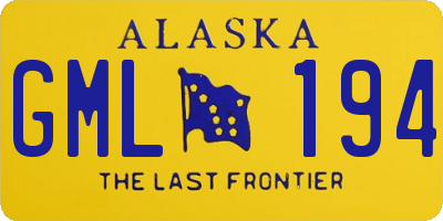 AK license plate GML194