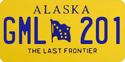 AK license plate GML201