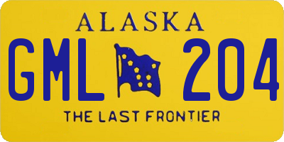 AK license plate GML204