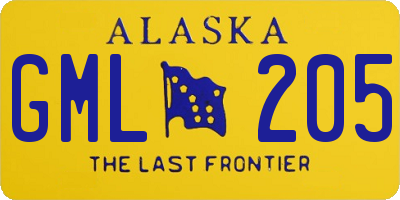 AK license plate GML205