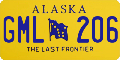 AK license plate GML206