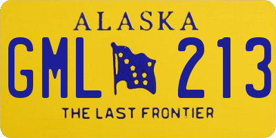 AK license plate GML213