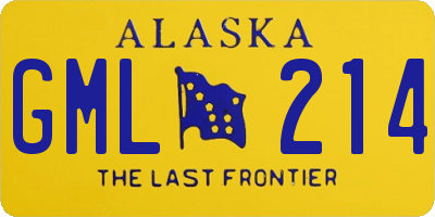 AK license plate GML214