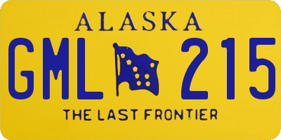 AK license plate GML215