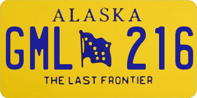 AK license plate GML216