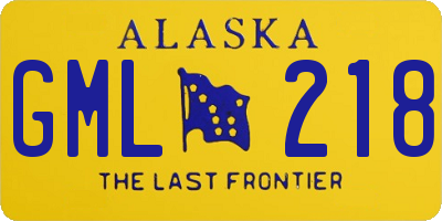 AK license plate GML218