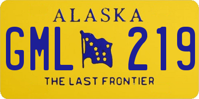 AK license plate GML219