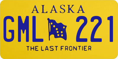 AK license plate GML221
